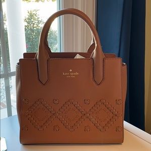 Kate Spade top handle cognac bag
